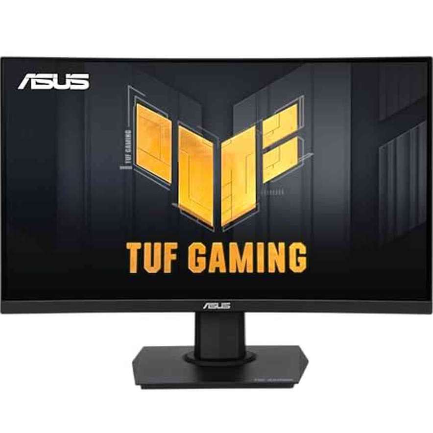 ASUS TUF Gaming 24” (23.6 inch viewable) Curved Monitor (VG24VQER) – FHD, 180Hz, 1ms, DCI-P3 90%, Extreme Low Motion Blur Sync, FreeSync, Shadow Boost, Eye Care, DisplayWidget Center, 3yr Warranty