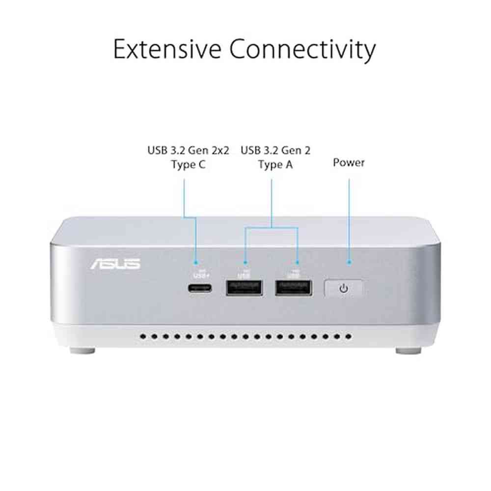 ASUS NUC 14 Pro+ Full System Mini PC with Intel 14th Gen Core Ultra 7 155H, 32GB DDR5 RAM, 1TB PCIe G4x4 NVMe SSD, Thunderbolt 4, Win 11 Home, Silver Aluminum Chassis, VESA Mount Included