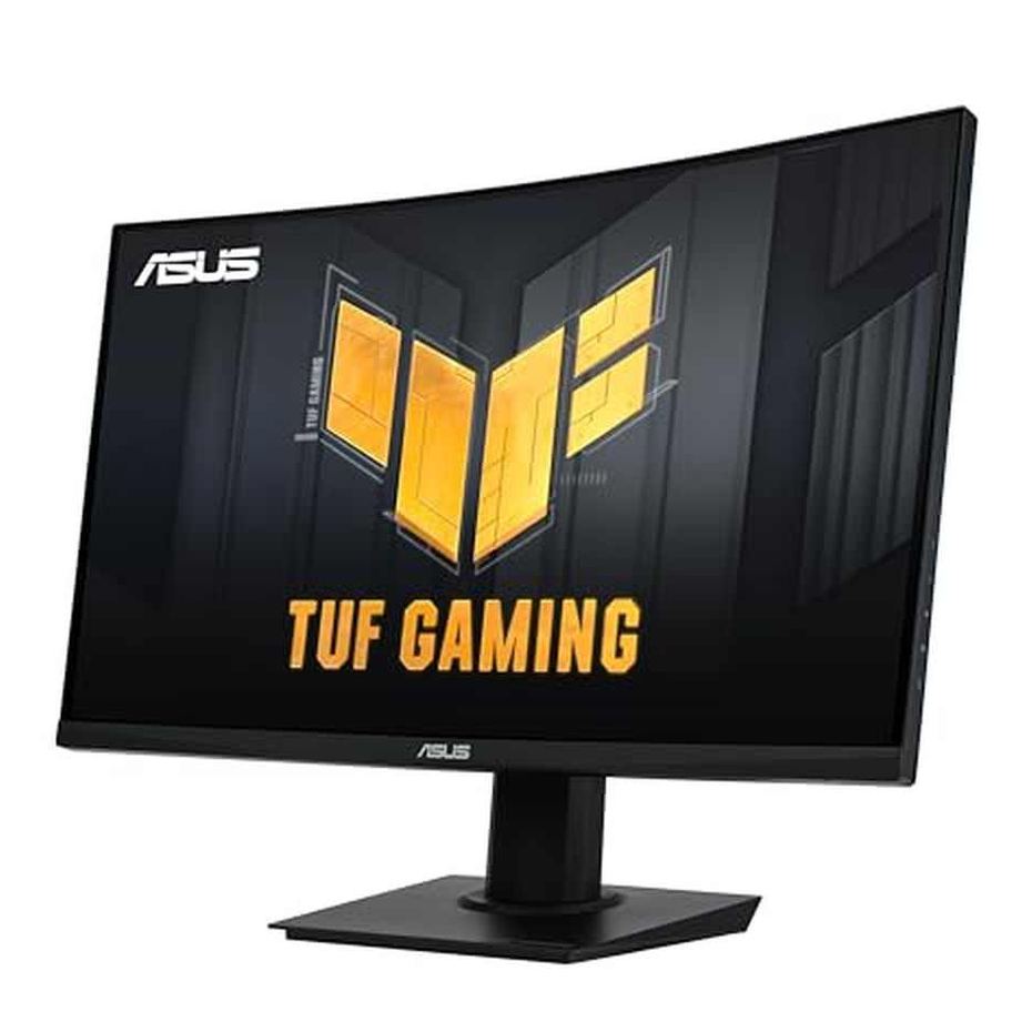 ASUS TUF Gaming 24” (23.6 inch viewable) Curved Monitor (VG24VQER) – FHD, 180Hz, 1ms, DCI-P3 90%, Extreme Low Motion Blur Sync, FreeSync, Shadow Boost, Eye Care, DisplayWidget Center, 3yr Warranty