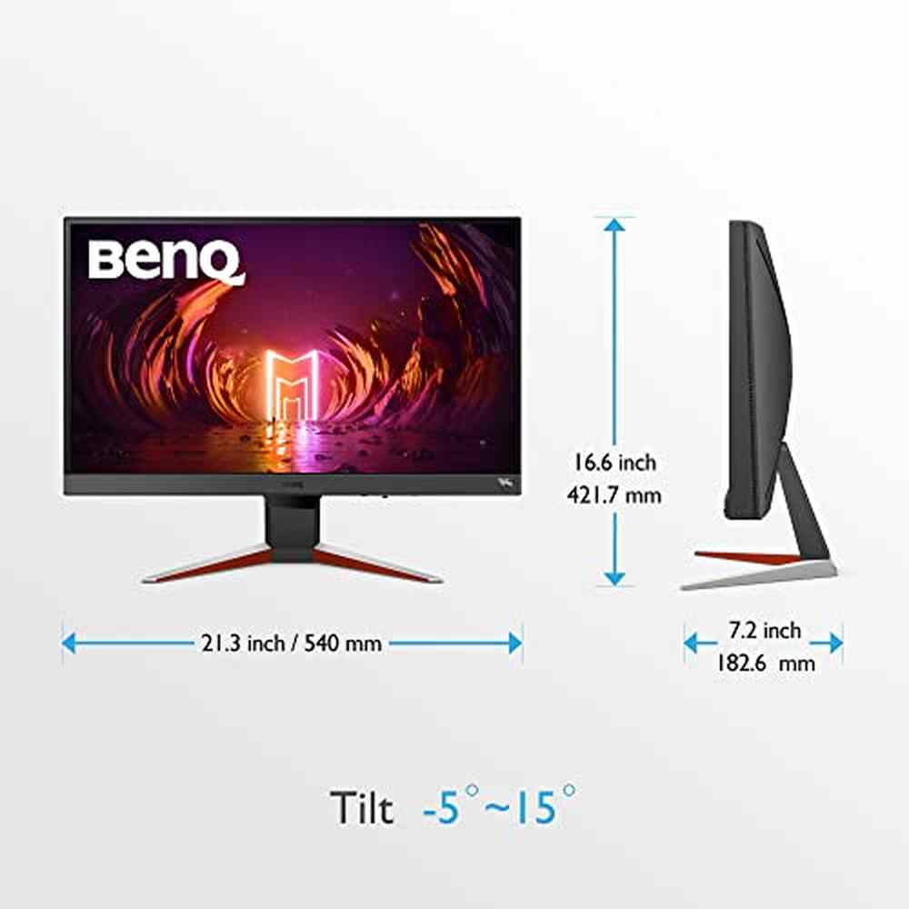 BenQ MOBIUZ EX240N Gaming Monitor 24" FHD 1080p 165Hz 1ms | VA | HDRi | Color Optimizer | Light Tuner | Black eQualizer | Freesync | Eye-Care Tech | Tilt | HDMI | DisplayPort | Built-In Speakers