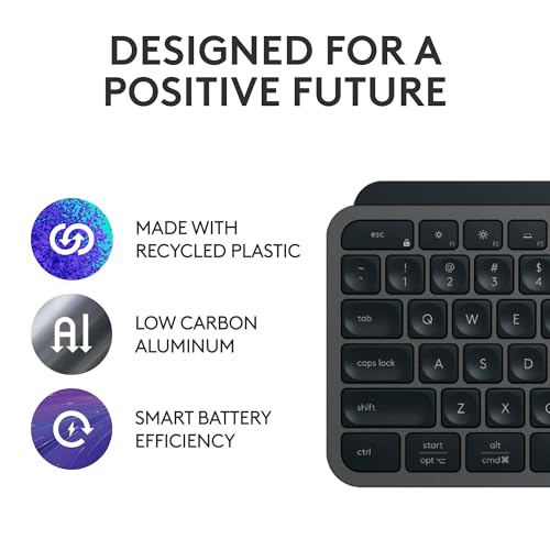 Logitech MX Keys S Combo - Performance Wireless Keyboard and Mouse with Palm Rest, Customizable Illumination, Fast Scrolling, Bluetooth, USB C, for Windows, Linux, Chrome, Mac