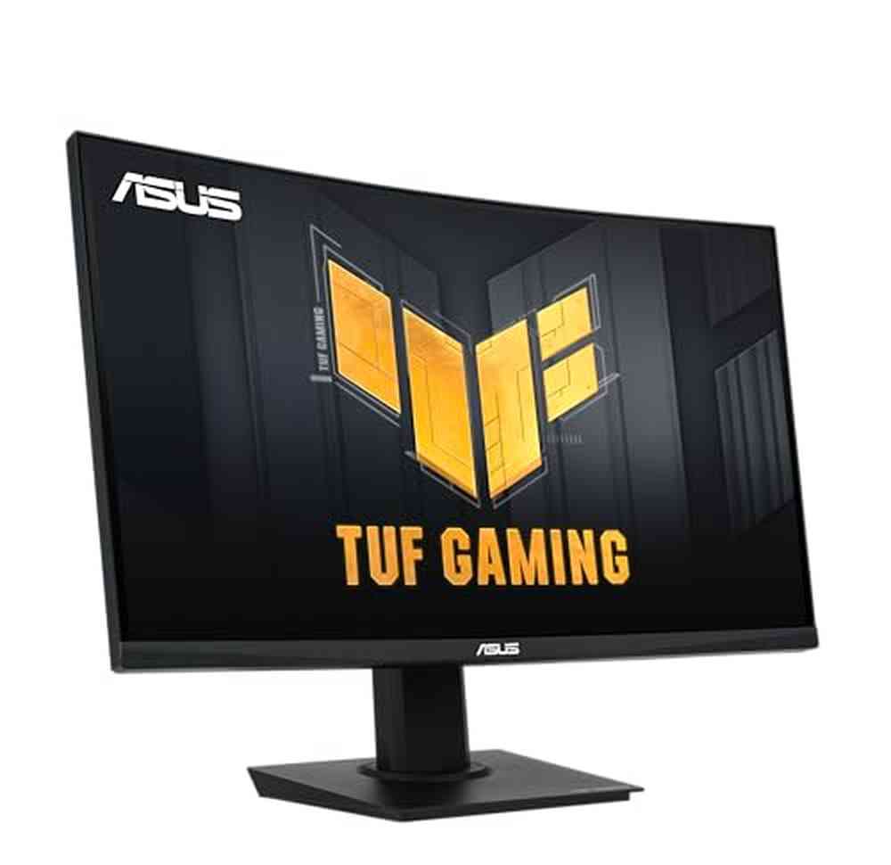 ASUS TUF Gaming 24” (23.6 inch viewable) Curved Monitor (VG24VQER) – FHD, 180Hz, 1ms, DCI-P3 90%, Extreme Low Motion Blur Sync, FreeSync, Shadow Boost, Eye Care, DisplayWidget Center, 3yr Warranty
