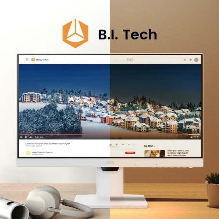 BenQ GW2786TC Office USB hub Monitor 27" 1080p | Coding Mode | IPS | Eye-Care Tech | Adaptive Brightness | Height Adjustable | White Monitor | Noice-Cancelling Mic | Daisy Chain | USB-C