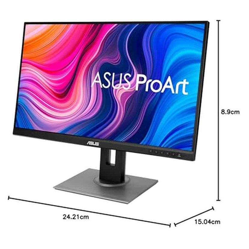 ASUS ProArt Display PA278QV 27” WQHD (2560 x 1440) Monitor, 100% sRGB/Rec. 709 ΔE < 2, IPS, DisplayPort HDMI DVI-D Mini DP, Calman Verified, Anti-glare, Tilt Pivot Swivel Height Adjustable, Black