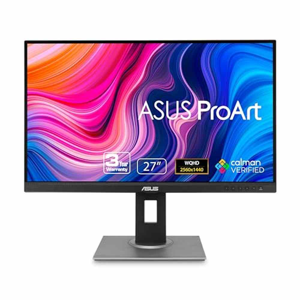 ASUS ProArt Display PA278QV 27” WQHD (2560 x 1440) Monitor, 100% sRGB/Rec. 709 ΔE < 2, IPS, DisplayPort HDMI DVI-D Mini DP, Calman Verified, Anti-glare, Tilt Pivot Swivel Height Adjustable, Black