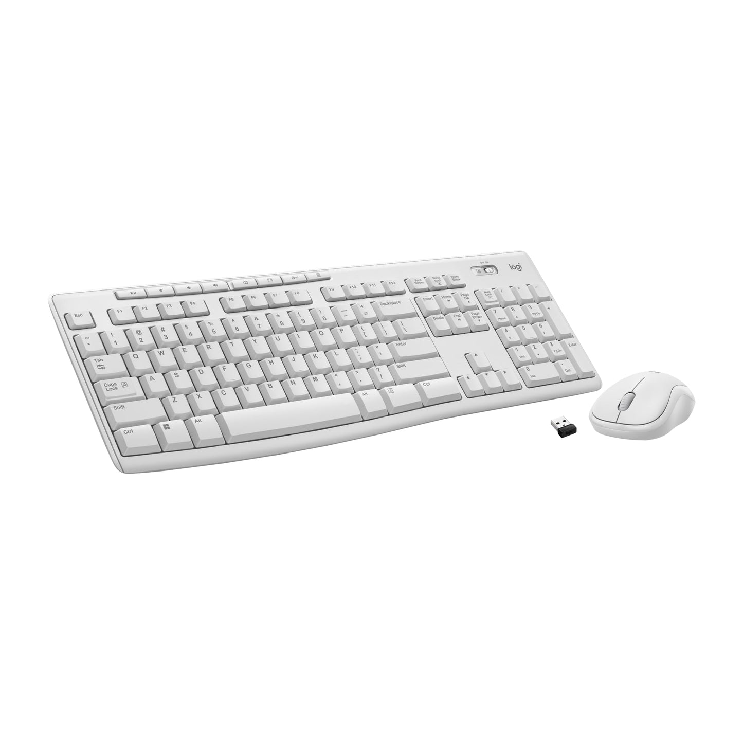 Logitech MK270 Wireless Keyboard and Mouse Combo for Windows, 2.4 GHz Wireless, Compact Mouse, 8 Multimedia and Shortcut Keys, 2-Year Battery Life, for PC, Laptop - Off White