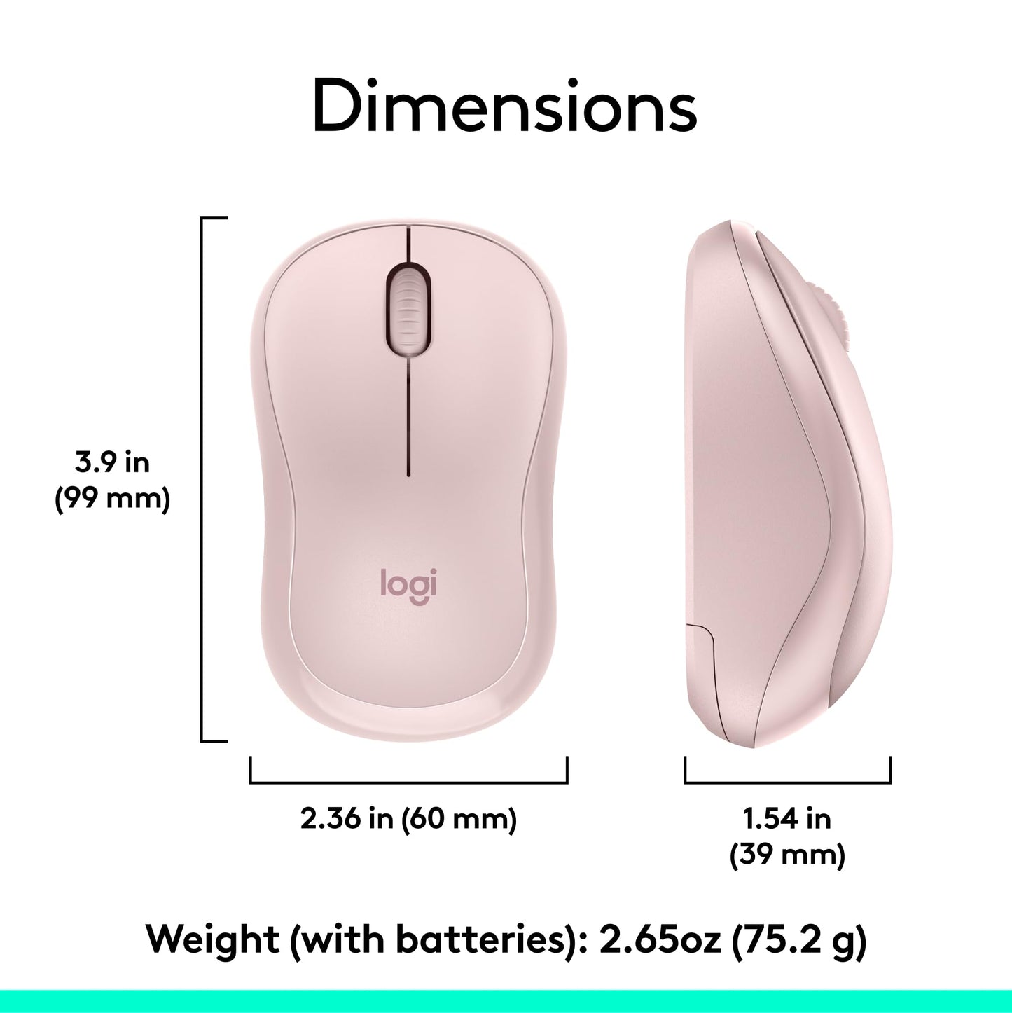 Logitech MK270 Wireless Keyboard and Mouse Combo for Windows, 2.4 GHz Wireless, Compact Mouse, 8 Multimedia and Shortcut Keys, 2-Year Battery Life, for PC, Laptop - Rose