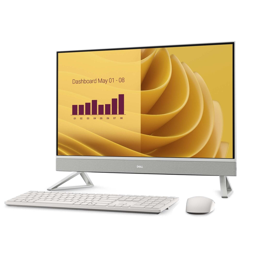 Dell 27 All-in-One Desktop ec27250-27-inch FHD (1920 x 1080) Display, Intel Core 5 Processor 120U, Intel Graphics, 16GB DDR5 RAM, 512GB SSD, Windows 11 Home, Onsite Service - White