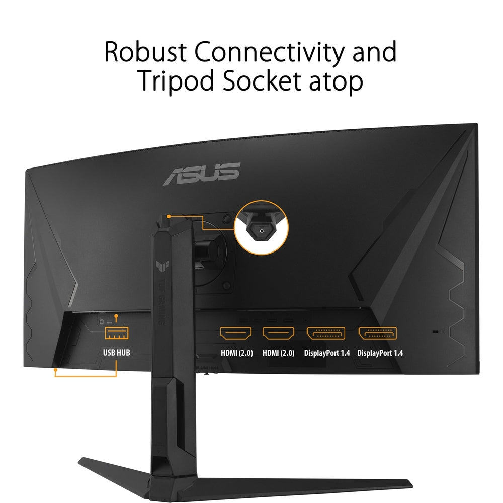 ASUS TUF Gaming 34” 1440P 1500R Curved Monitor (VG34VQL3A) - QHD (3440 x 1440), 180Hz, 1ms, Extreme Low Motion Blur, Freesync Premium Pro, 125% sRGB, DisplayHDR 400, Height Adjustable, 3 year warranty