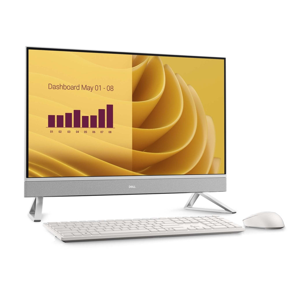 Dell 27 All-in-One Desktop ec27250-27-inch FHD (1920 x 1080) Display, Intel Core 5 Processor 120U, Intel Graphics, 16GB DDR5 RAM, 512GB SSD, Windows 11 Home, Onsite Service - White