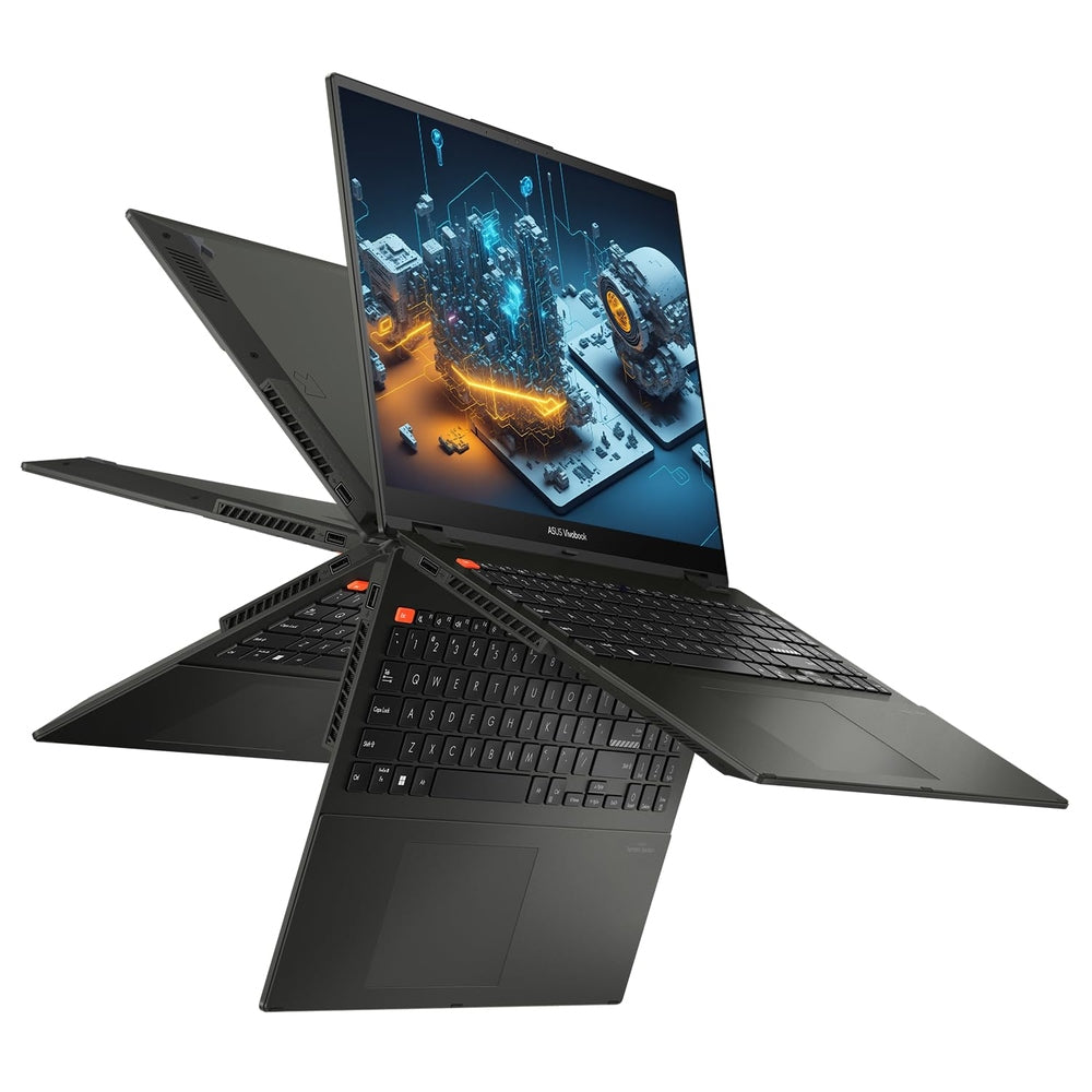 ASUS Business Vivobook S 16 Flip 2-in-1 Laptop, 16" WUXGA Touchscreen, Intel Core i9-13900H, 32GB SSD, 1TB SSD, Webcam, HDMI, Wi-Fi 6, Windows 11 Pro, Midnight Black