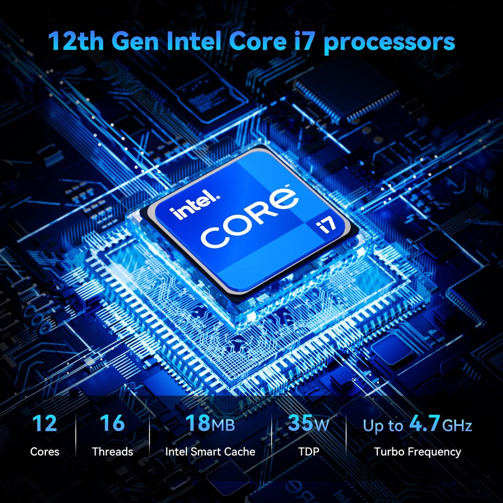 ASUS NUC 12 Pro, Intel NUC 12 Pro Business Mini Desktop Computer, Intel Core i7-1260P(12C/16T, Up to 4.7GHz) Mini PC, 32GB DDR4 RAM 1TB PCIe 4.0 NVMe SSD, 8K/HDR/WiFi 6E/BT5.3/Windows 11 Pro