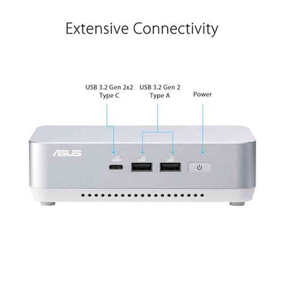 ASUS NUC 14 Pro+ Full System Mini PC with Intel 14th Gen Core Ultra 7 155H, 32GB DDR5 RAM, 1TB PCIe G4x4 NVMe SSD, Thunderbolt 4, Win 11 Home, Silver Aluminum Chassis, VESA Mount Included