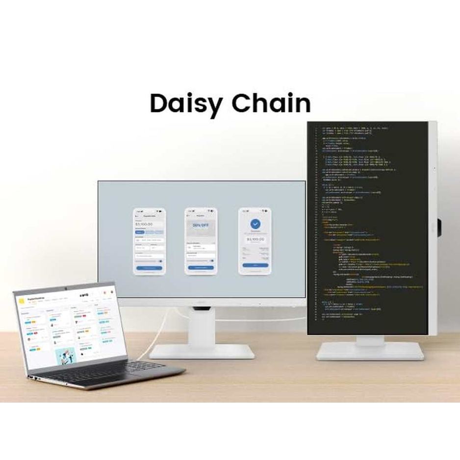 BenQ GW2786TC Office USB hub Monitor 27" 1080p | Coding Mode | IPS | Eye-Care Tech | Adaptive Brightness | Height Adjustable | White Monitor | Noice-Cancelling Mic | Daisy Chain | USB-C