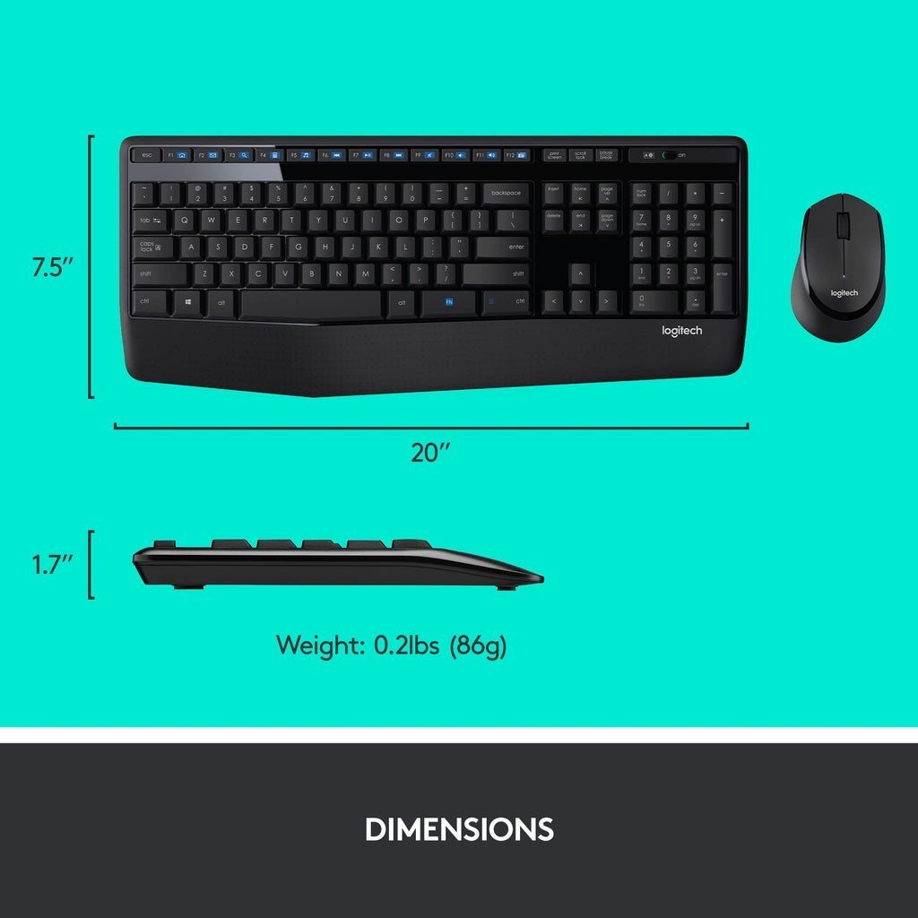 Logitech Wireless Combo Full-Sized Keyboard with Mouse