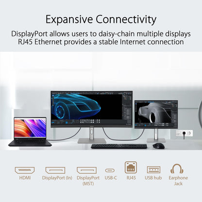 ASUS ProArt Display 34” Ultrawide Curved Professional HDR Monitor (PA34VCNV) - IPS, 21:9 3440 x 1440, 3800R Curve, 100% sRGB/Rec709, ΔE<2, Calman Verified, USB-C Docking PD 96W, RJ45, 3 Year Warranty